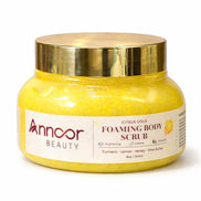 Exfoliante de azúcar espumoso con cúrcuma, limón, miel y manteca de karité Citrus Gold – Exfoliante corporal iluminador e hidratante para una piel radiante