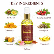 Aceite Corporal con Extractos Botánicos Annoor Beauty – Iluminador y Nutritivo (4 fl oz / 118 mL)