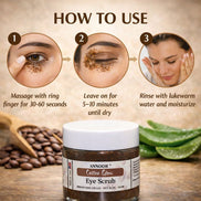 Exfoliante para Ojos – Exfoliante Ojos Coffee Glow con Café, Aloe Vera y Miel