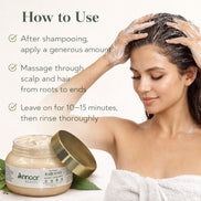 Mascarilla Capilar Annoor Beauty Root Repair – Mascarilla Ayurvédica con 11 Activos Herbales | Acondicionamiento Profundo y Nutrición del Cuero Cabelludo | Sin Sulfatos, de Origen Vegetal | 8 oz (226 g)