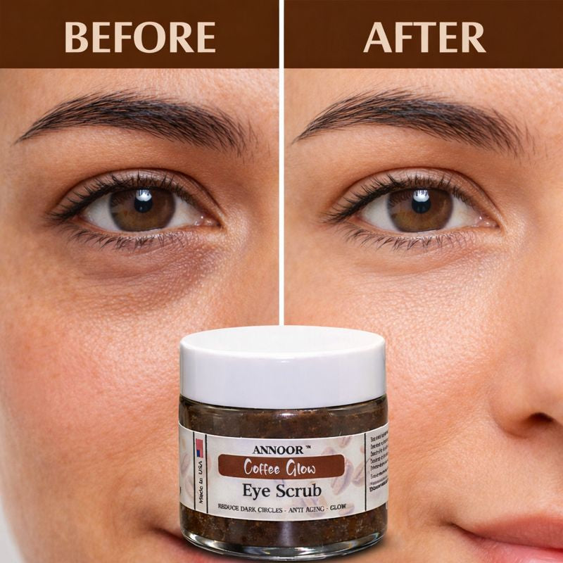 Under Eye Scrub – Coffee Glow Exfoliating Eye Scrub with Coffee, Aloe Vera & Honey