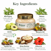 Mascarilla Capilar Annoor Beauty Root Repair – Mascarilla Ayurvédica con 11 Activos Herbales | Acondicionamiento Profundo y Nutrición del Cuero Cabelludo | Sin Sulfatos, de Origen Vegetal | 8 oz (226 g)