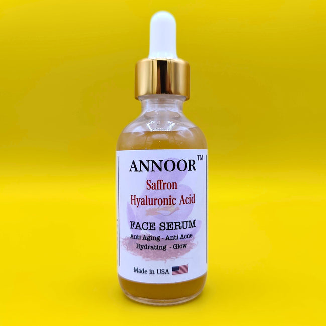 Annoor Saffron Hyaluronic Acid Face Serum – Hydrating, Brightening & Radiance Boost