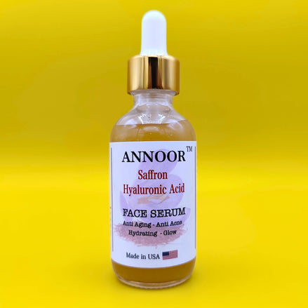 Annoor Saffron Hyaluronic Acid Face Serum – Hydrating, Brightening & Radiance Boost