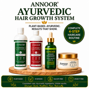 Annoor Ayurvedic 4-Step Haircare Set – Plant-Based Hair Routine for Frizz, Shine, Dry Hair & Scalp Care