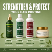Aceite capilar Annoor® de jengibre y romero – Nutre, fortalece y revitaliza el cuero cabelludo – Aceite espesante para el crecimiento del cabello con argán, ricino y jojoba orgánicos – 60 ml – Para todo tipo de cabello