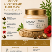 Annoor Ayurvedic 4-Step Haircare Set – Plant-Based Hair Routine for Frizz, Shine, Dry Hair & Scalp Care