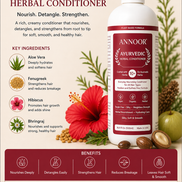 Annoor Ayurvedic 4-Step Haircare Set – Plant-Based Hair Routine for Frizz, Shine, Dry Hair & Scalp Care