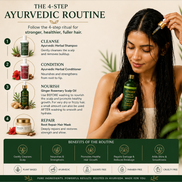 Annoor Ayurvedic 4-Step Haircare Set – Plant-Based Hair Routine for Frizz, Shine, Dry Hair & Scalp Care