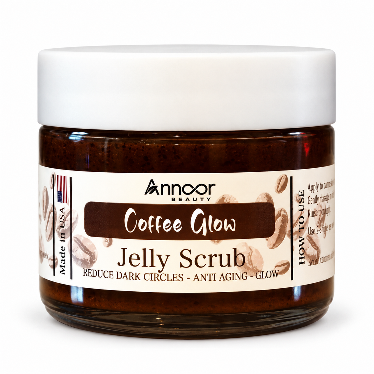 Exfoliante para Ojos – Exfoliante Ojos Coffee Glow con Café, Aloe Vera y Miel