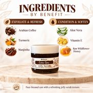 Exfoliante para Ojos – Exfoliante Ojos Coffee Glow con Café, Aloe Vera y Miel