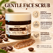 Exfoliante para Ojos – Exfoliante Ojos Coffee Glow con Café, Aloe Vera y Miel