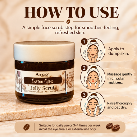 Exfoliante para Ojos – Exfoliante Ojos Coffee Glow con Café, Aloe Vera y Miel
