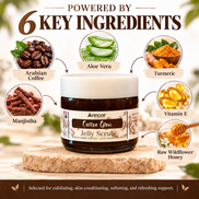 Exfoliante para Ojos – Exfoliante Ojos Coffee Glow con Café, Aloe Vera y Miel