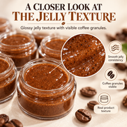 Exfoliante para Ojos – Exfoliante Ojos Coffee Glow con Café, Aloe Vera y Miel