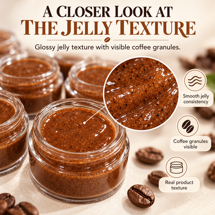 Exfoliante para Ojos – Exfoliante Ojos Coffee Glow con Café, Aloe Vera y Miel