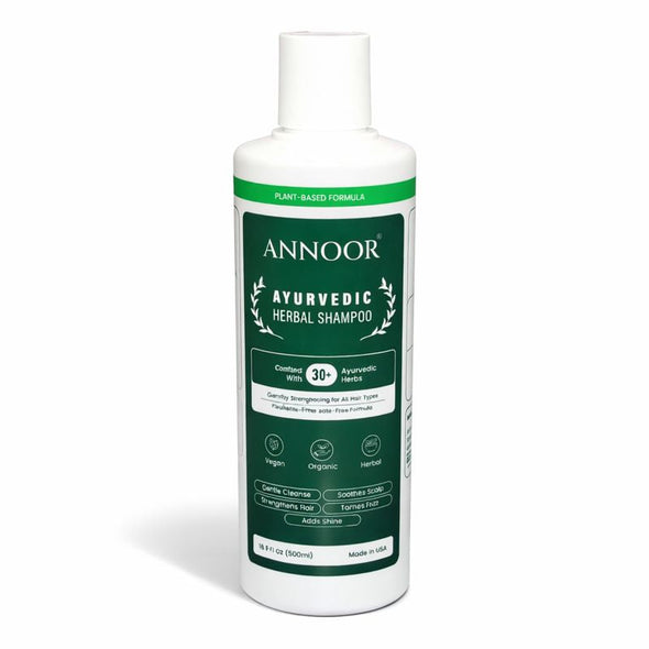 Annoor Ayurvedic Herbal Shampoo – Sulfate-Free, Plant-Based, Gentle & Nourishing for All Hair Types (16.9 fl oz / 500 mL)