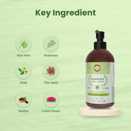 Annoor® Ayurvedic Herbal Shampoo – Sulfate-Free, Plant-Based, Gentle Clarifying Cleanse for All Hair Type
