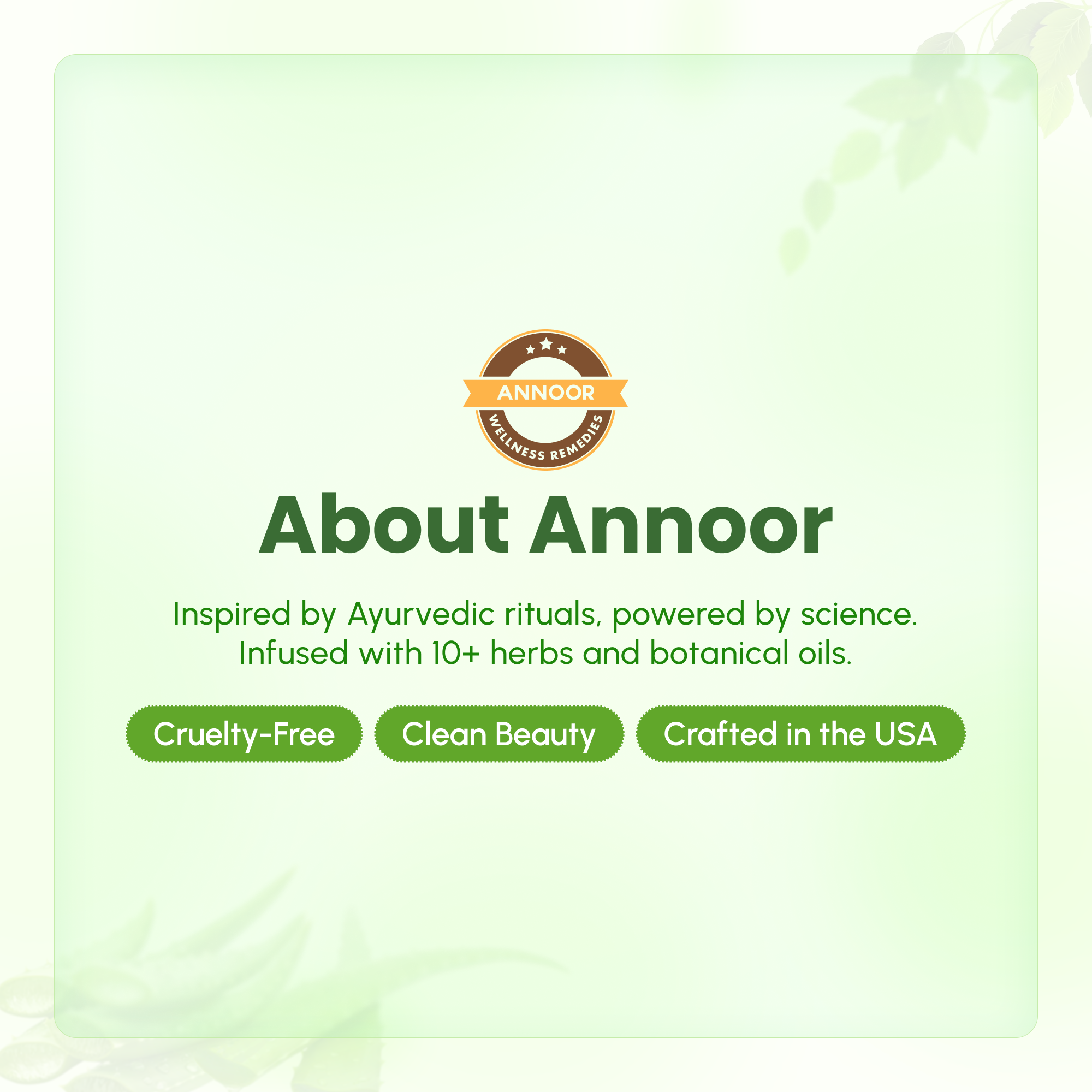 Annoor Ayurvedic Herbal Conditioner – Sulfate-Free, Plant-Based, Moisturizing & Frizz-Smoothing Formula (500 mL)
