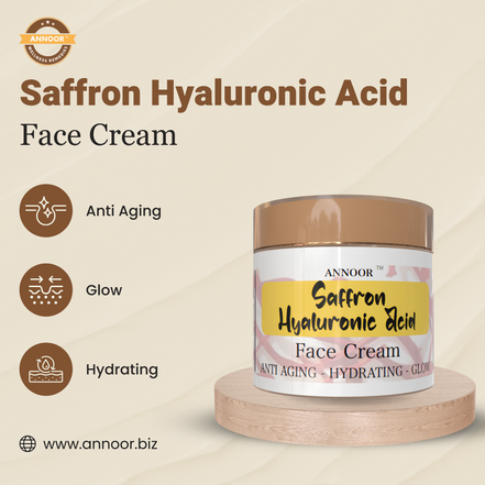 Annoor Saffron Hyaluronic Acid Face Cream – Hydrating, Brightening & Radiance Boost