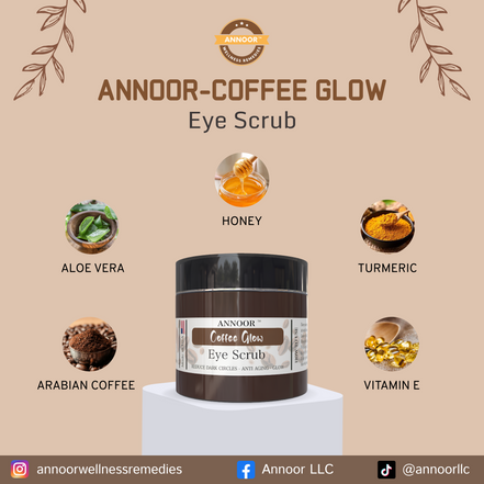 Annoor Coffee Glow Eye Scrub – Brightening & Smoothing Under-Eye Polish