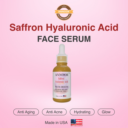 Annoor Saffron Hyaluronic Acid Face Serum – Hydrating, Brightening & Radiance Boost