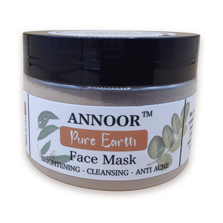 ANNOOR Pure Earth Face Mask Powder – Brightening, Deep Cleansing, & Anti-Acne Treatment
