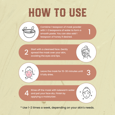 ANNOOR Pure Earth Face Mask Powder – Brightening, Deep Cleansing, & Anti-Acne Treatment